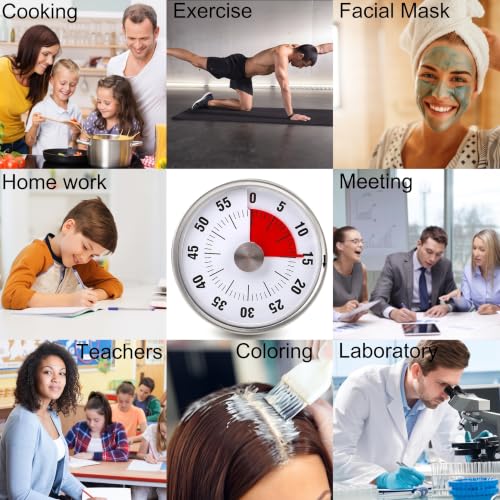 Visual Kitchen Timer for Cooking and Kids with Loud Alarm