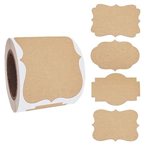 200PCS Sticky Fancy Shape Label Stickers for Essential Oil Bottles