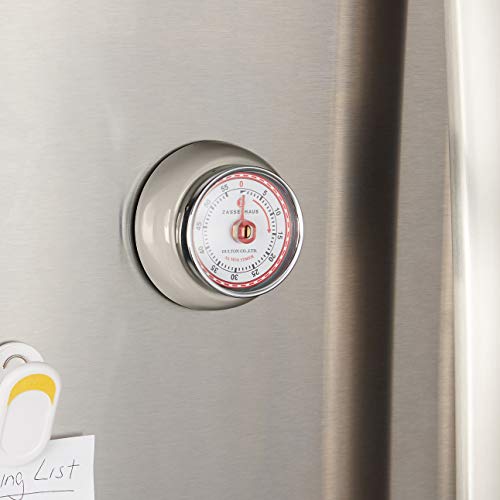 Magnetic Retro Kitchen Timer (Cream / 2.75 inch)