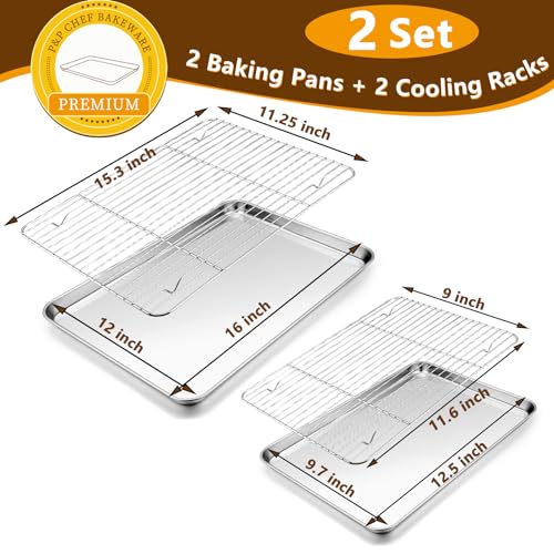 Stainless Steel Baking Sheet with Rack Set