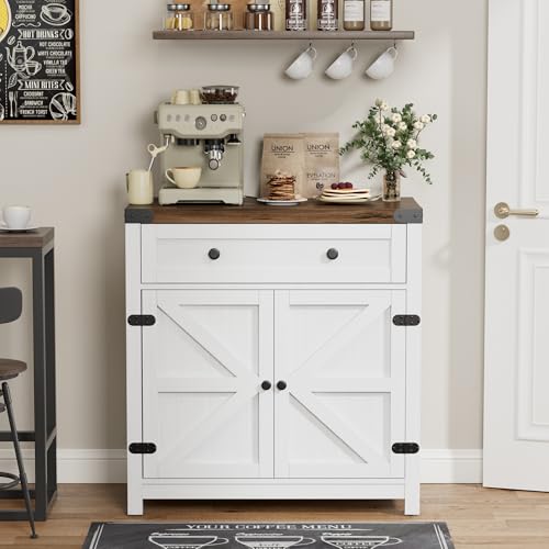 Farmhouse Coffee Bar Cabinet Sideboards