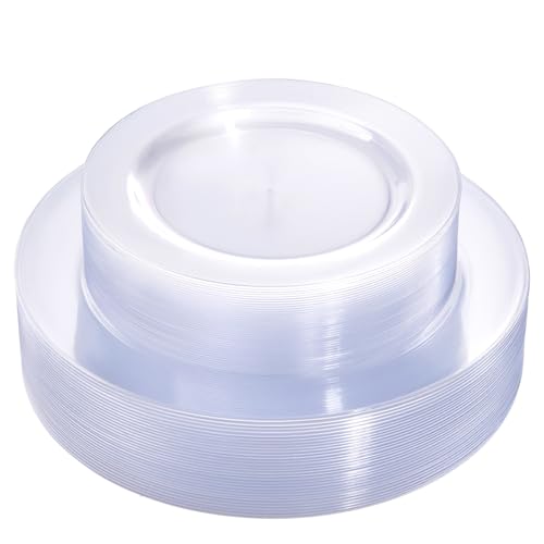 60PCS Plastic Plates set
