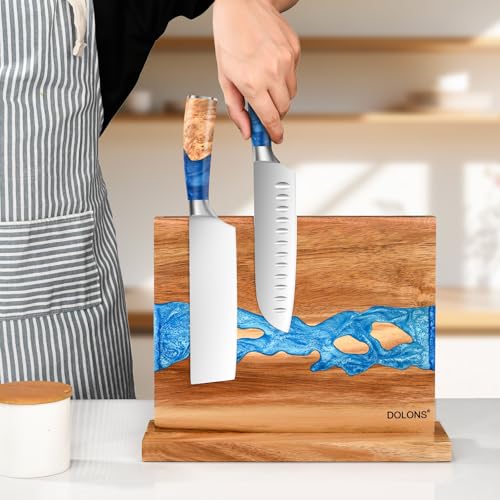 Magnetic Knife Block (Brown+Blue)