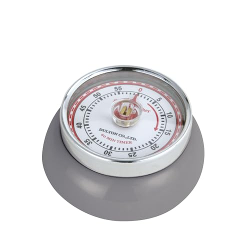 Magnetic Retro 60 Minute Kitchen Timer (Cool Gray / 2.75 inch)