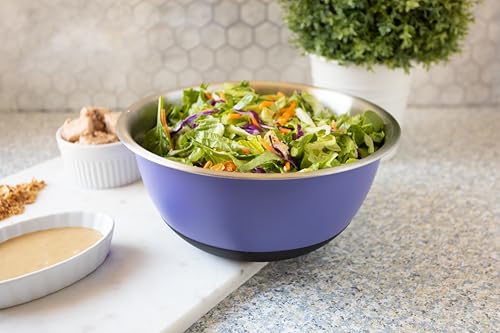 Stainless Steel Mixing Bowl (Purple / 4.25 Quart)