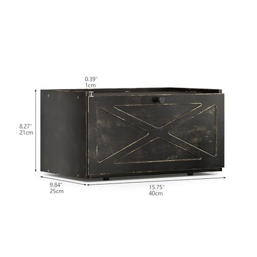 Bamboo Bread Box for Kitchen Counter Farmhouse Bread Storage Container Large Capacity Bread Storage Bin Bread Holder