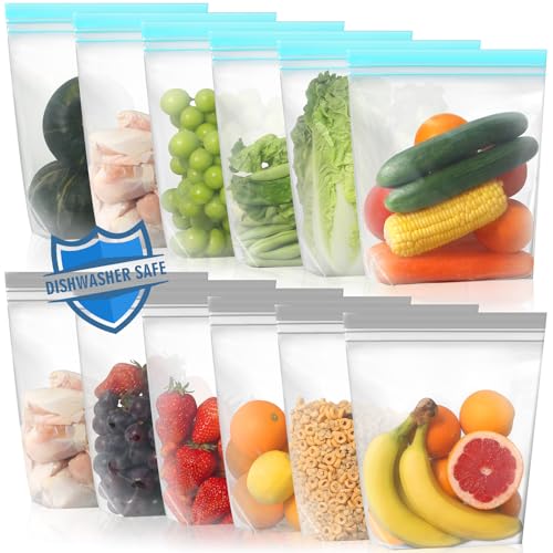 Stand Up Reusable Gallon Freezer Bags