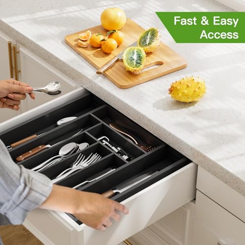 Bamboo Silverware Organizer