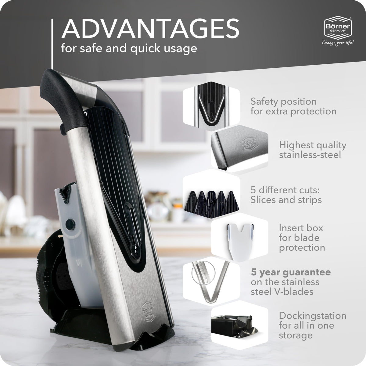 by Reston Lloyd Mandoline Slicer V6 (Professional Set)