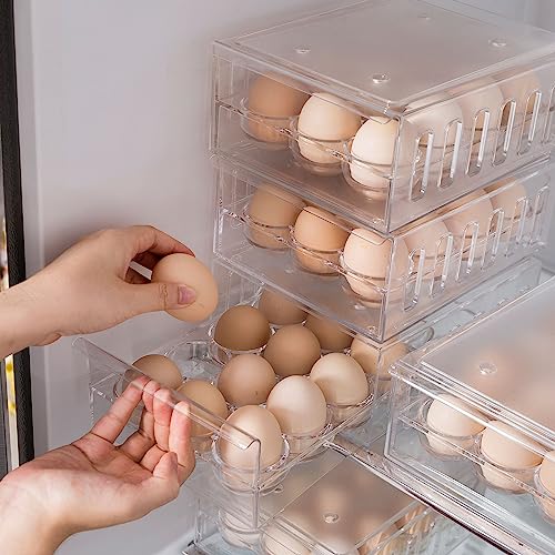 Clear Plastic Egg Container for Refrigerator