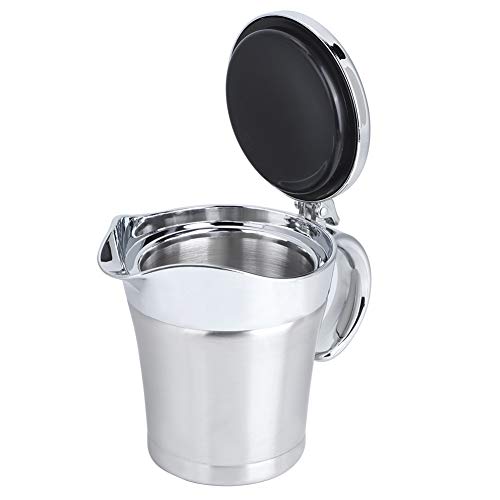 304 Stainless Steel Double Layer Insulation Gravy Boat Sauce Pot Flavor Serving Jug Kitchen Utensils 450ml for and Sauces