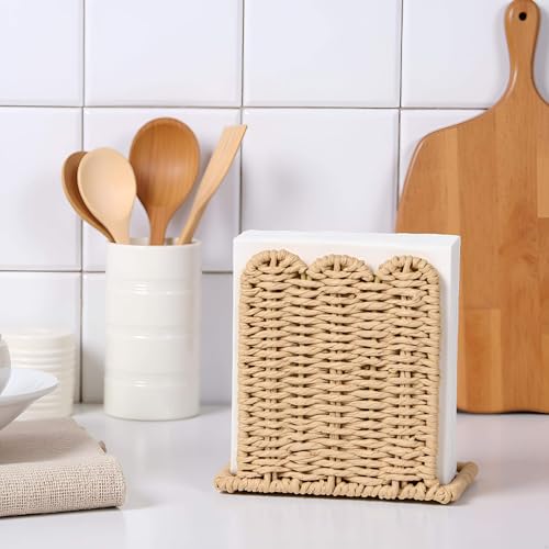 Scalloped Edge Napkin Holder for Table Home Farmhouse Decor Standing 151501