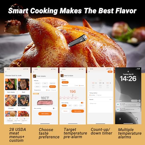 Wireless Meat Thermometer for Smoking and Grilling