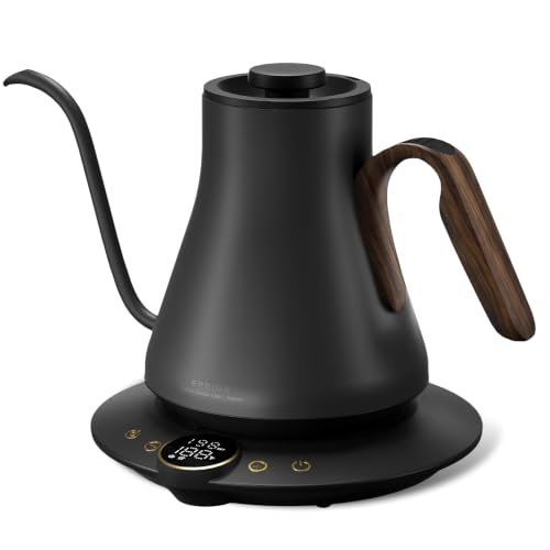 Gooseneck Electric Kettle with ±1℉ Temperature Control for Pour Over Coffee & Tea