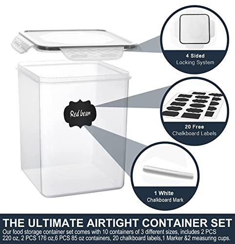 Large Tall Airtight Food Storage Containers