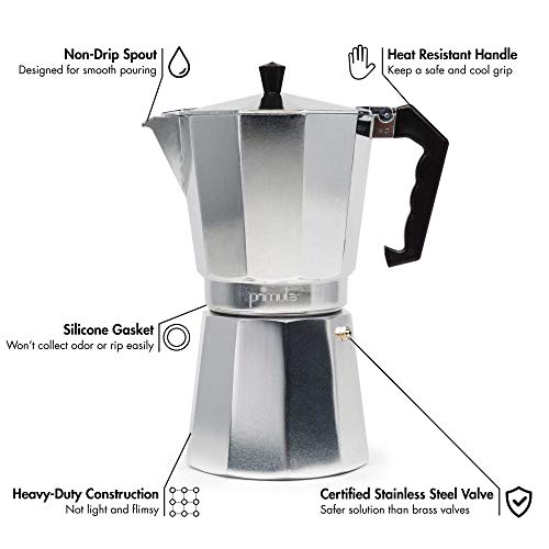 Classic Stovetop Espresso and Coffee Maker (Silver / 12 Cup)