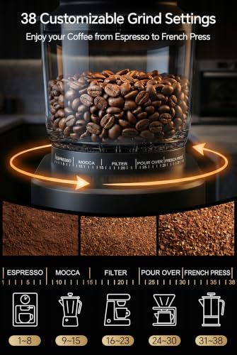 Conical Coffee Bean Grinder (Black)