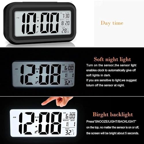 Table Clock Retro Alarm Clock with Two Bells (Roman Vintage Style)