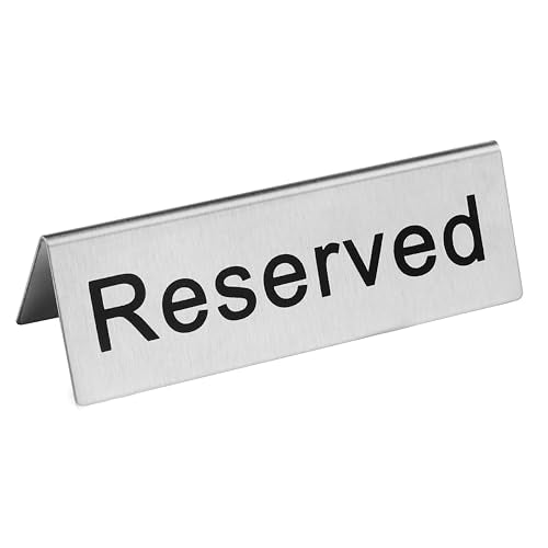 Stainless Steel Reserved Table Tent Sign