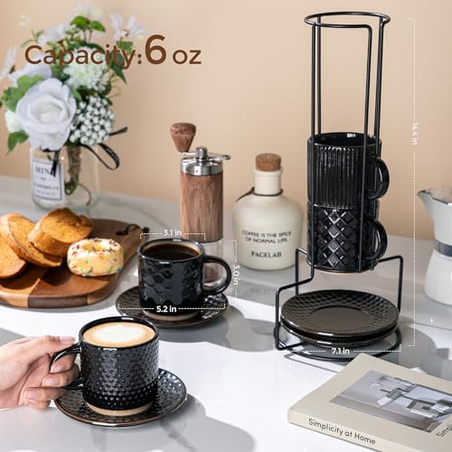 Stackable Coffee Mugs Set of 4