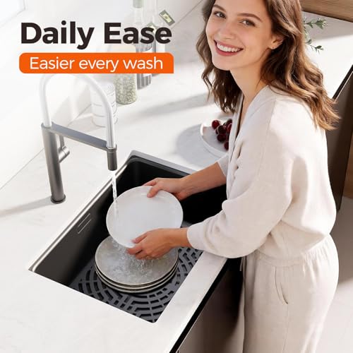 Silicone Sink Protector for Kitchen Sink (19x13 Center)