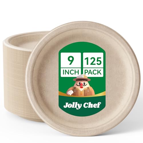 Compostable Disposable Paper Plates 9 inch