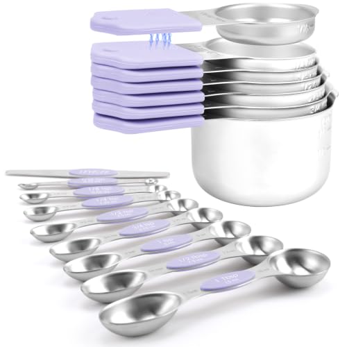 Magnetic Measuring Cups and Spoons Set (Lavender)