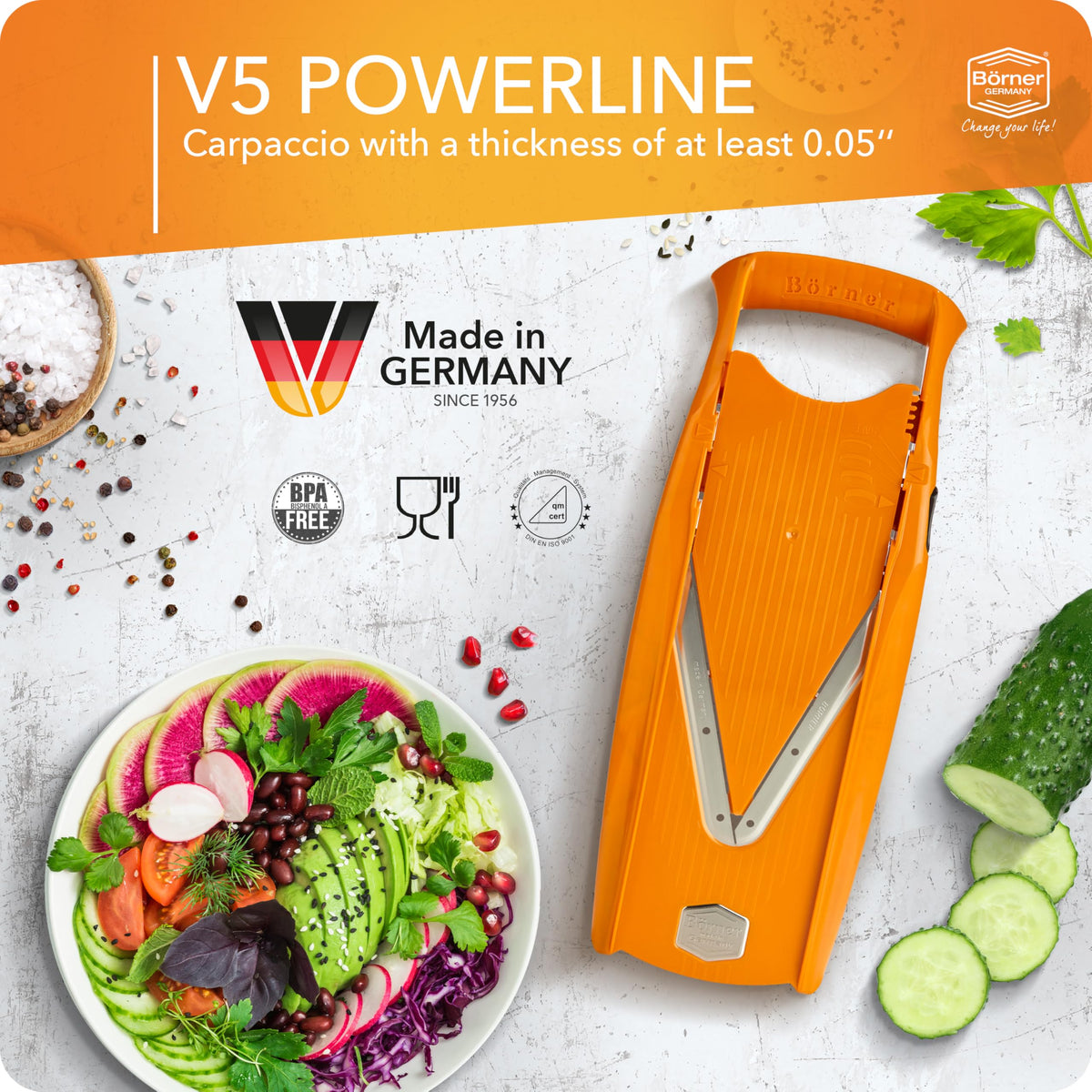 Mandoline Food Slicer Börner V5 (Orange)