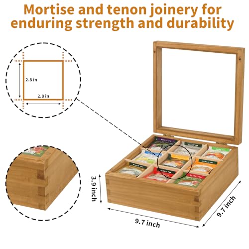 Wood Tea Box Organizer