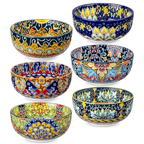 Bohemian Cereal Bowls Set of 6