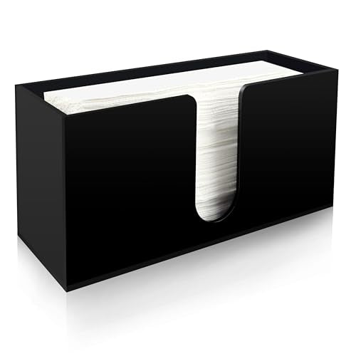 Black Acrylic Paper Towel Dispenser Countertop Holder