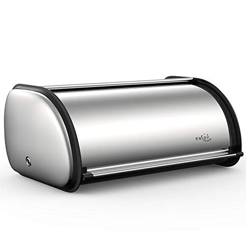 Bread Box for Kitchen Counter (silver)