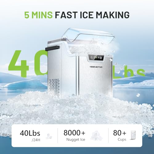Nugget Ice Maker Countertop with Handle