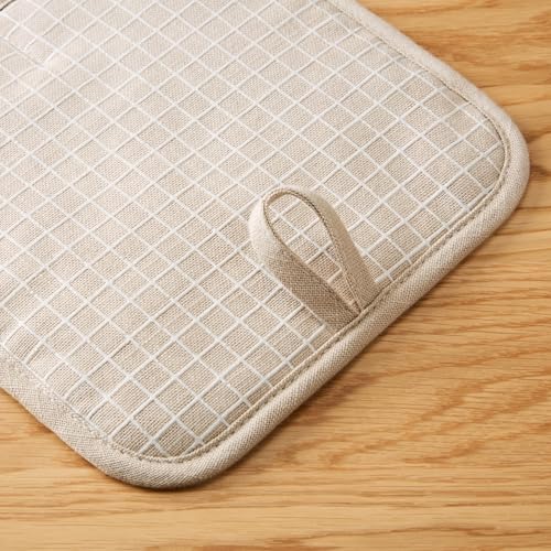 Gourmet Series Gridlines Pot Holders 2 (Milkshake Tan)