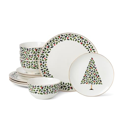 Evergreen Tree Festive Holiday Serveware