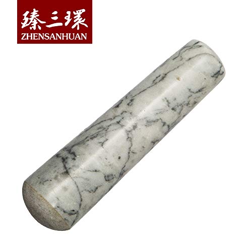 ZhenSanHuan Natural Granite Stone Mortar and Pestle Solid and Durable Crusher (QiongKong)