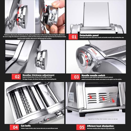 220V Commercial Electric Pasta Maker (3 Knives)