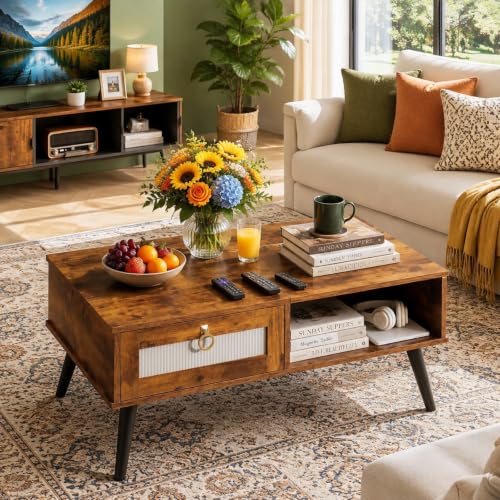 Lift Top Coffee Table with Hidden Storage