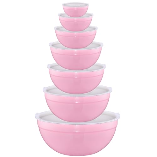 Gold Mixing Bowls with Lids Set of 7