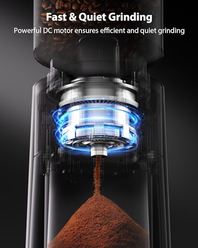 Aromaster Burr Coffee Grinder (Titanium Black)