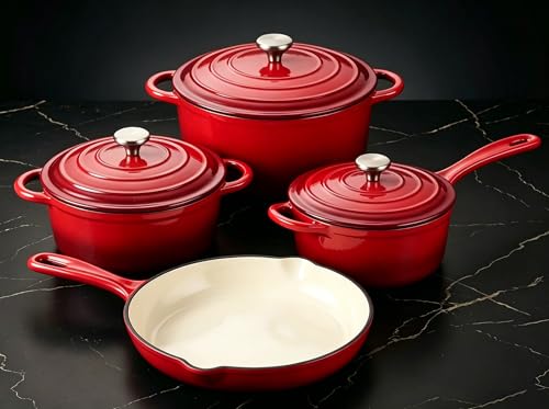 Enameled Cast Iron Cookware Set