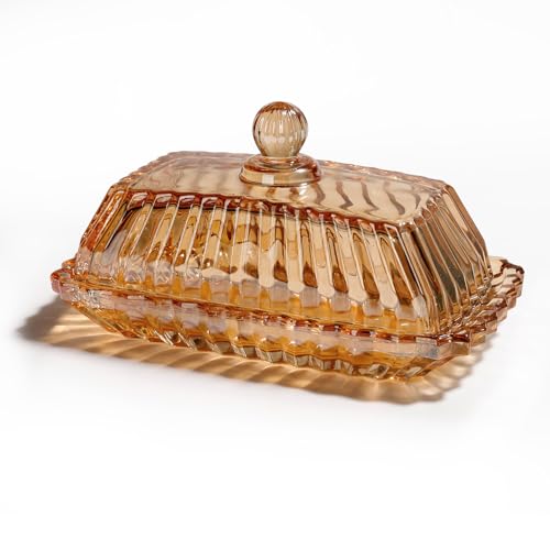 Butter Dish with Lid for Countertop Butter Container Holder Keeper Tray