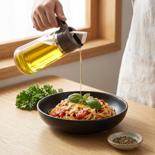 Auto Flip Olive Oil Dispenser Bottle (Brown)