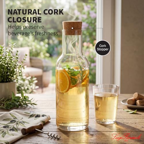 Wine Carafe 48 Oz Glass Decanter for Red