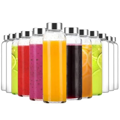 Clear Glass Bottles with Lids