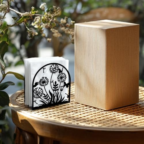Decorative Black Metal Napkin Holder for Table