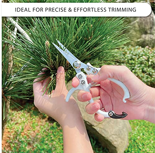 Plant Pruning Shears with Vegan Leather Sheath Garden Trimming Scissors with Belt Holster Bonsai Trimmers Herb Snips Flower Clippers Garden Tools 2 Piece Bundle