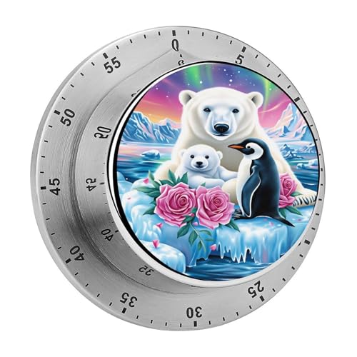 Polar Bears and Penguins Kitchen Timer Mechanical No (Style-7 / One Size)