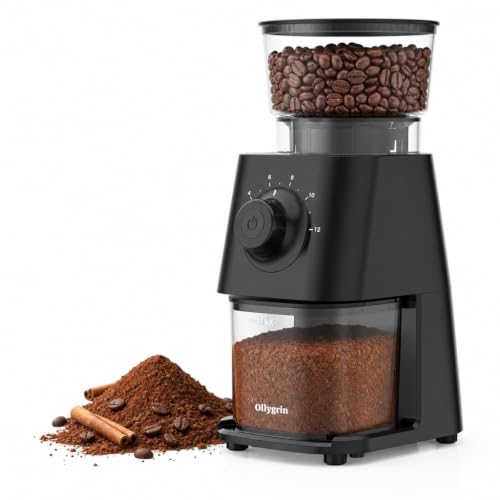 Electric Conical Burr Coffee Grinder (Black/Silver)