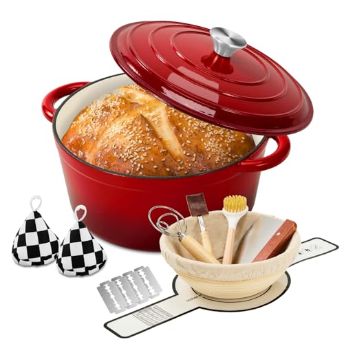 Enameled Cast Iron Dutch Oven 6.5 QT with Lid